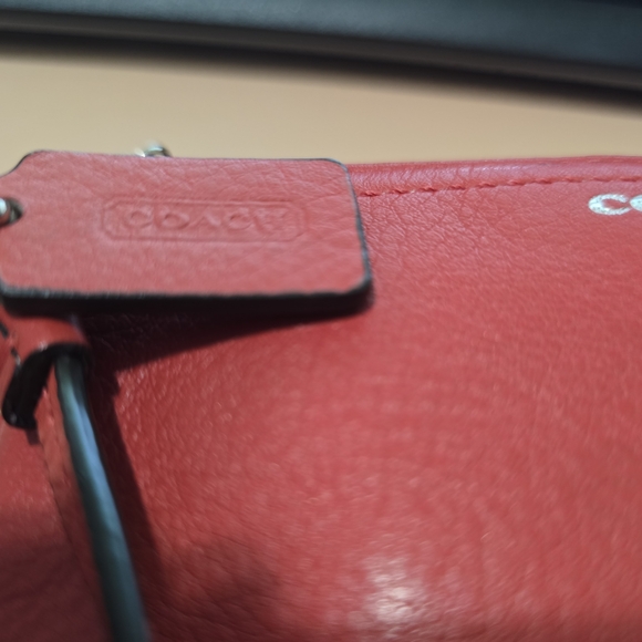Coach Red Wristlet. - Picture 4 of 7